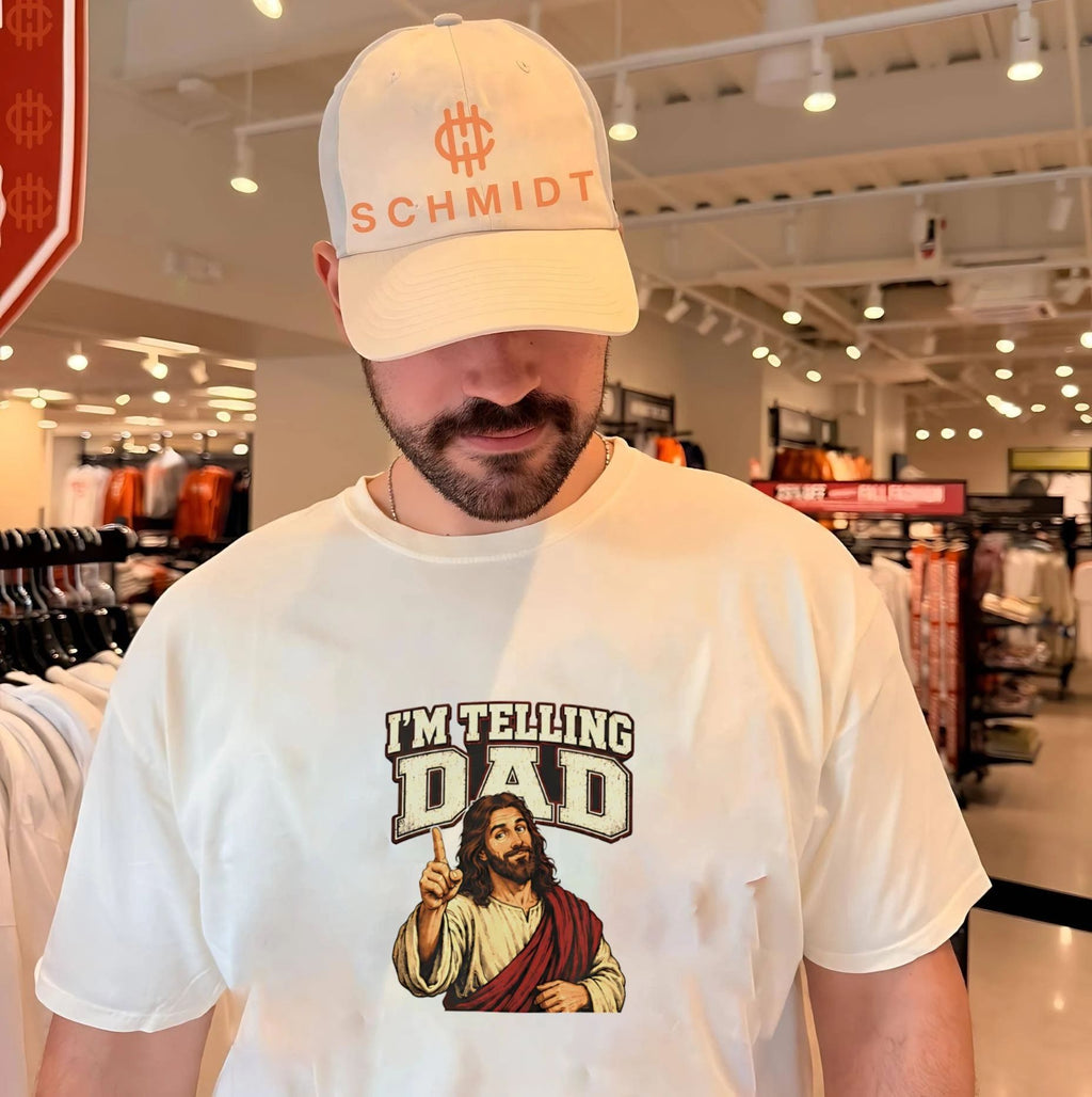 I’m Telling Dad Jesus funny religious Christian humor shirt