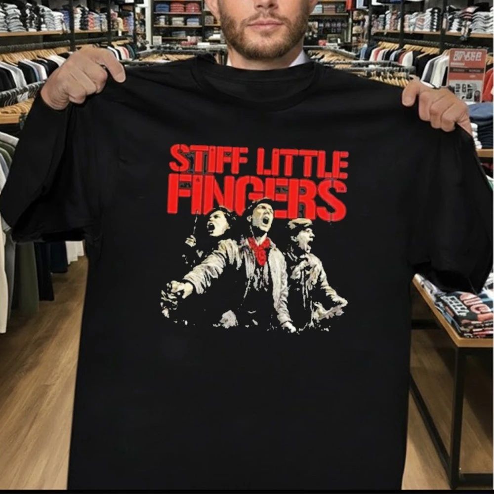 Stiff Little Fingers Raise Your Voice Black Tour Shirt