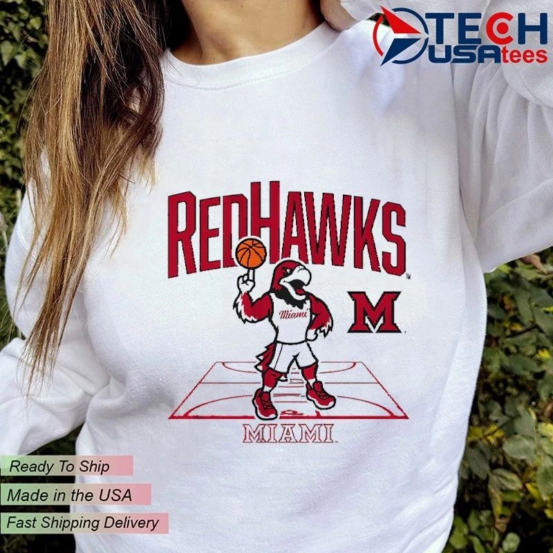 Miami Redhawks Basketball mascot court shirt