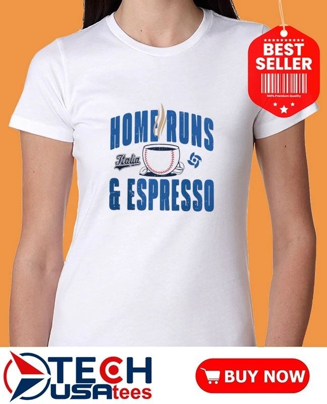 Italy Baseball Home Runs and Espresso shirt