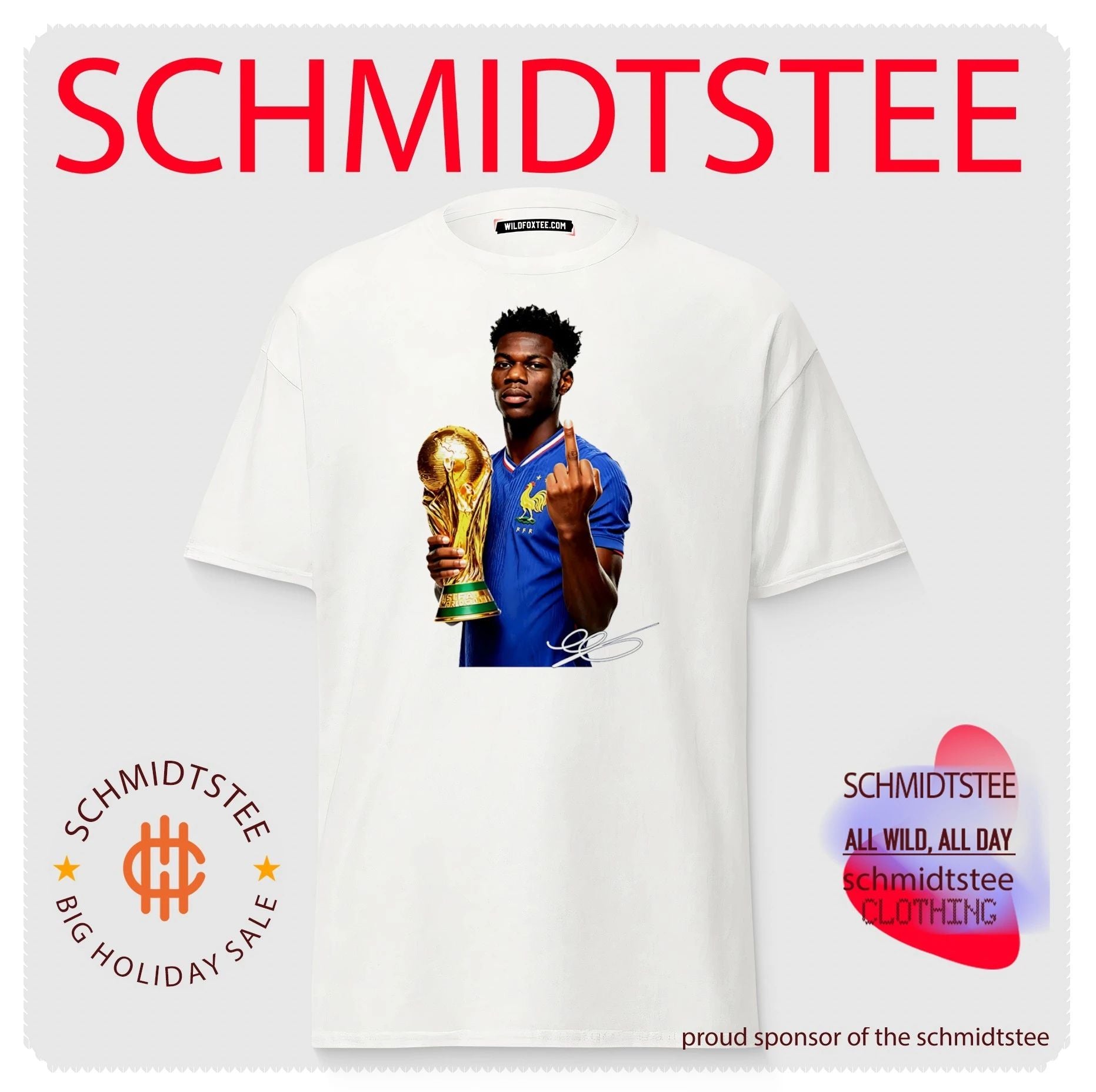 Aurelien Tchouameni France National Team World Cup Trophy shirt