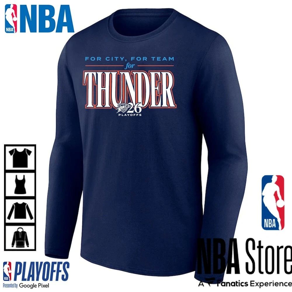 For City. For Team. For Thunder 2026 Playoffs Shirt OKC Thunder Round 2, Game 2