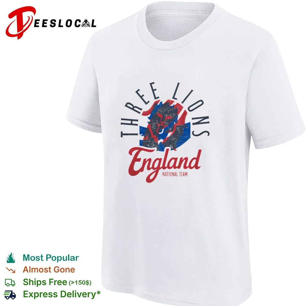 Three Lions England National Team FA Soccer T-shirt