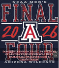 Arizona Wildcats 2026 NCAA Men’s Basketball Final Four shirt