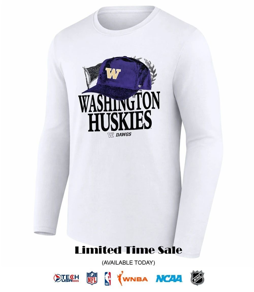 Washington Huskies in the paper hat shirt