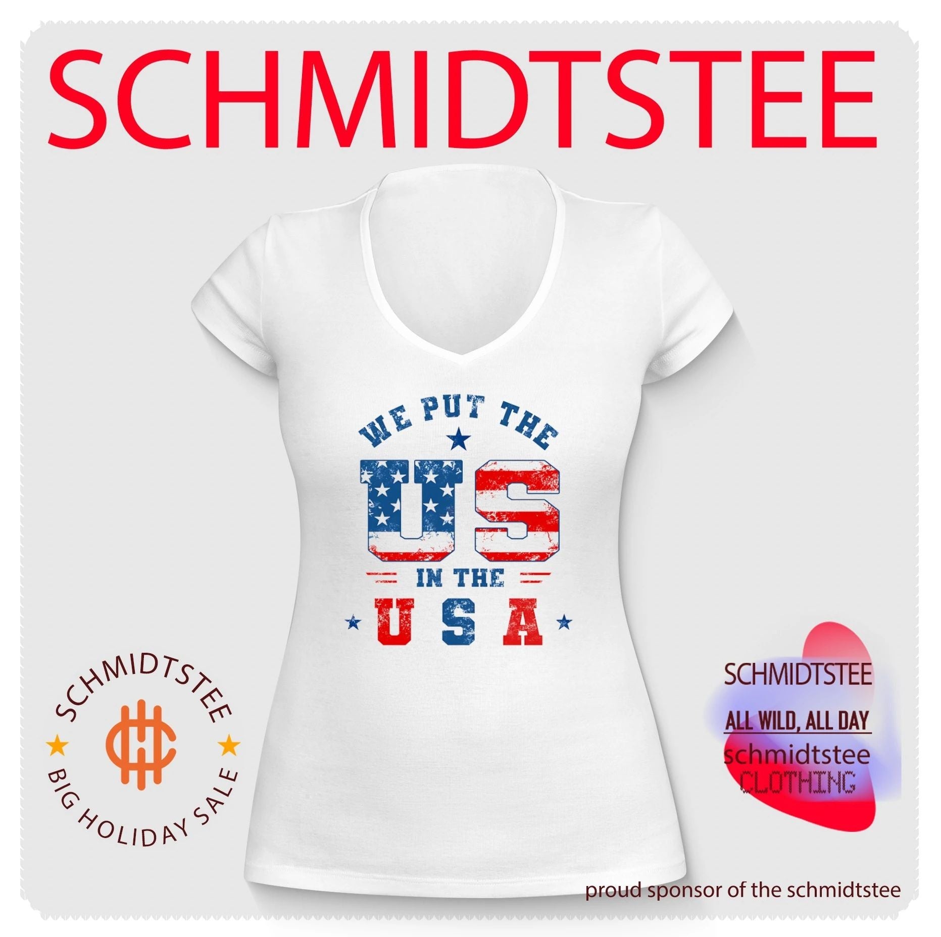 We Put the US in the USA Patriotic American Flag shirt