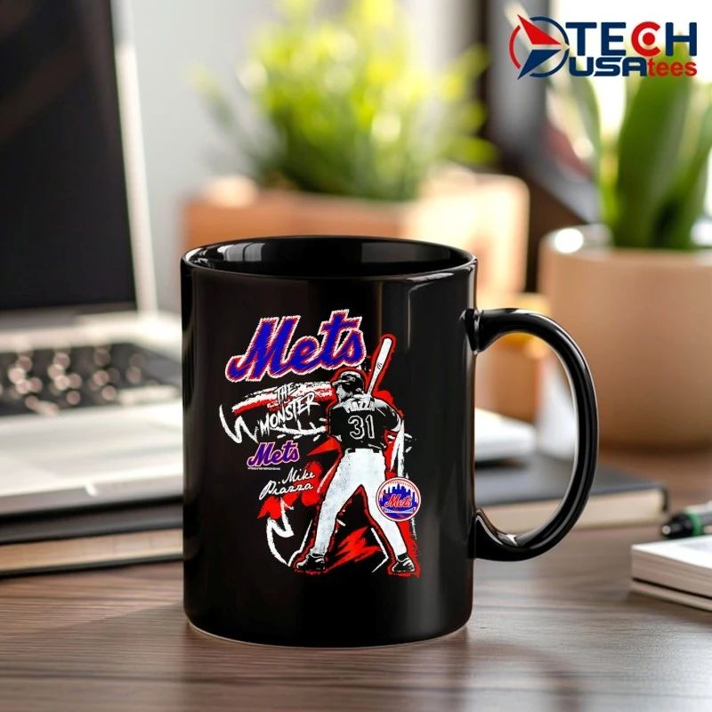 Mike Piazza New York Mets chalked up player shirt