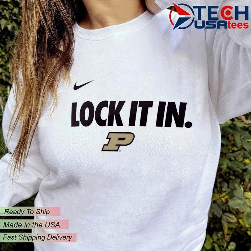 Lock it in Purdue Boilermakers 2026 On-Court Bench shirt