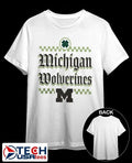 Michigan Wolverines St. Patrick’s Day Lucky checkered shirt