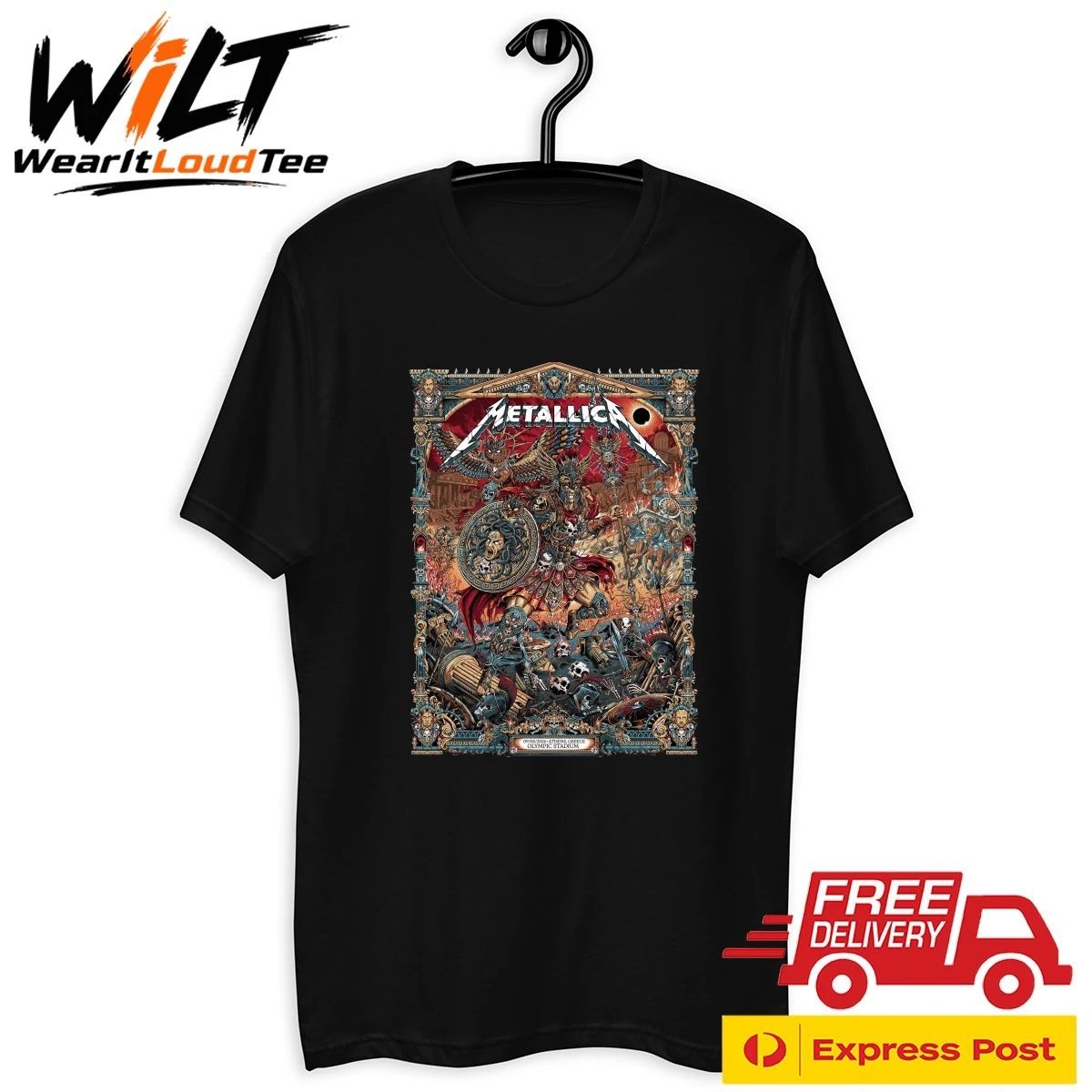 Metallica May 9, 2026 Athens, Greece Olympic Stadium Shirt