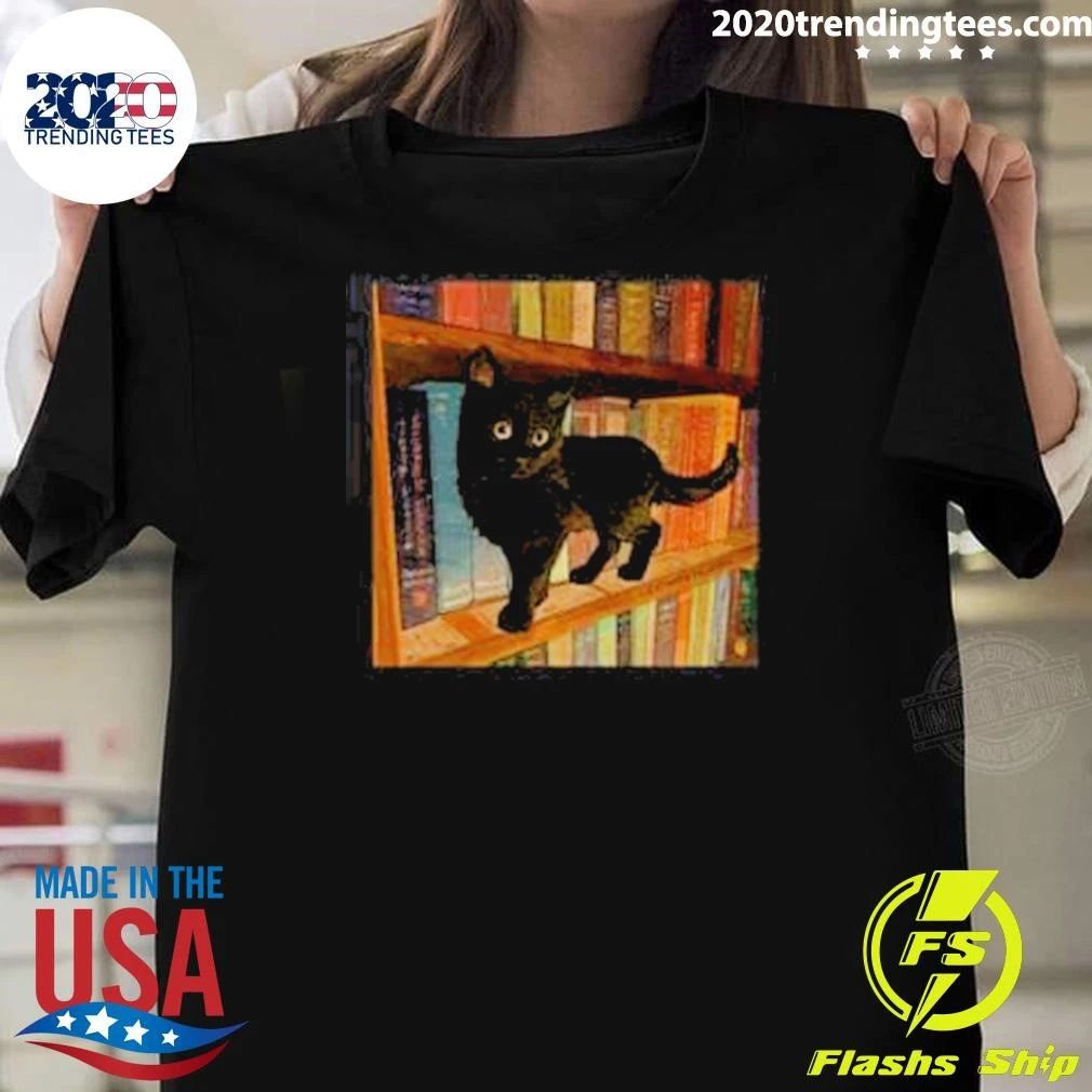 Little Library Cat Tee Shirt