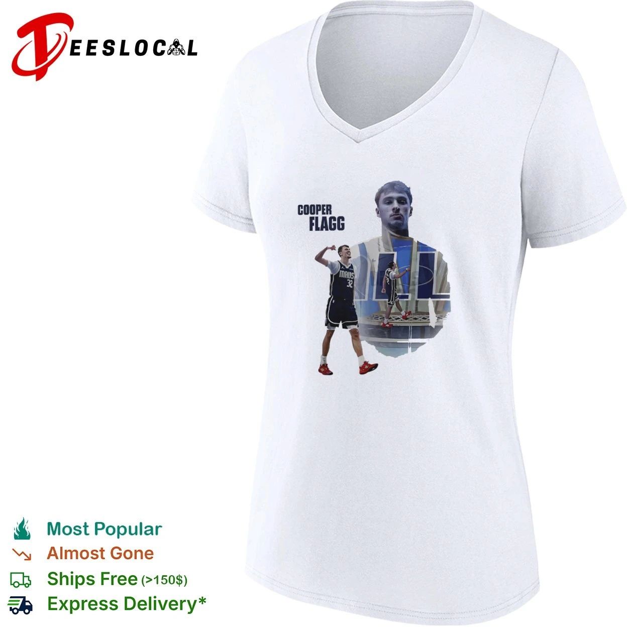 Cooper Flagg Dallas Mavericks NBA Rookie of the Year T-shirt
