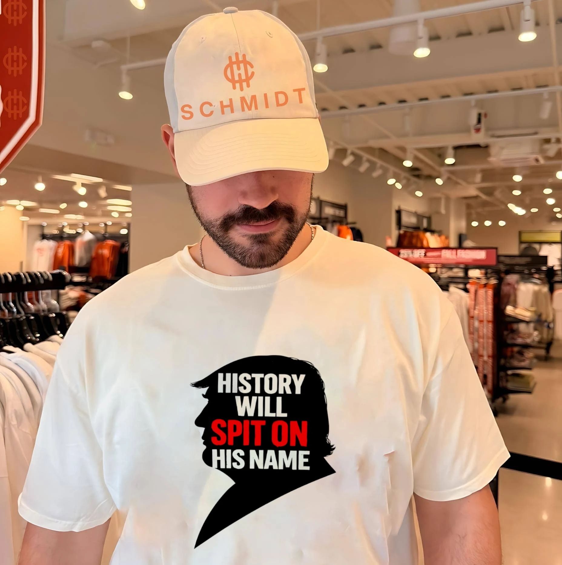 History Will Spit on Donald Trump Name Political Protest shirt