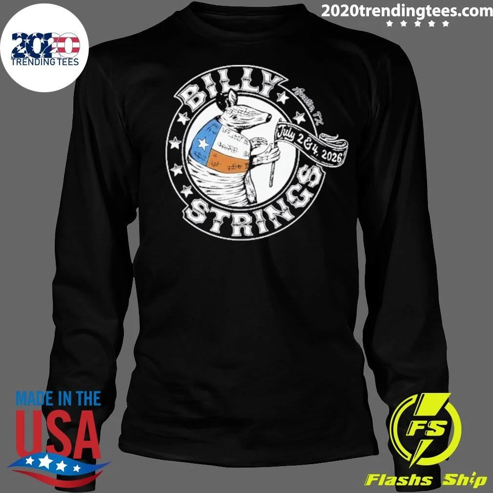 Billy Strings Austin City Limits July 2-4, 2026 Armadillo Tee Shirt