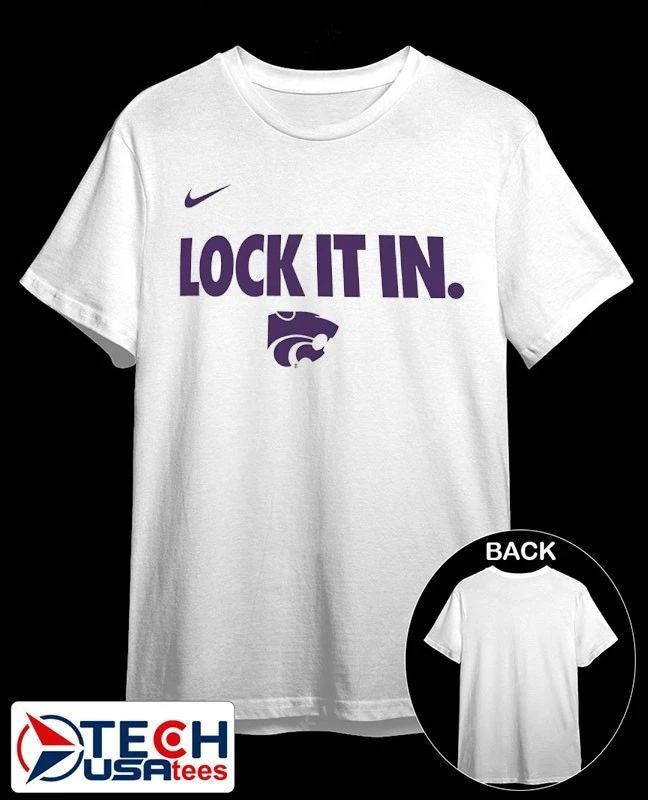 Lock it in K-State Wildcats 2026 On-Court Bench shirt