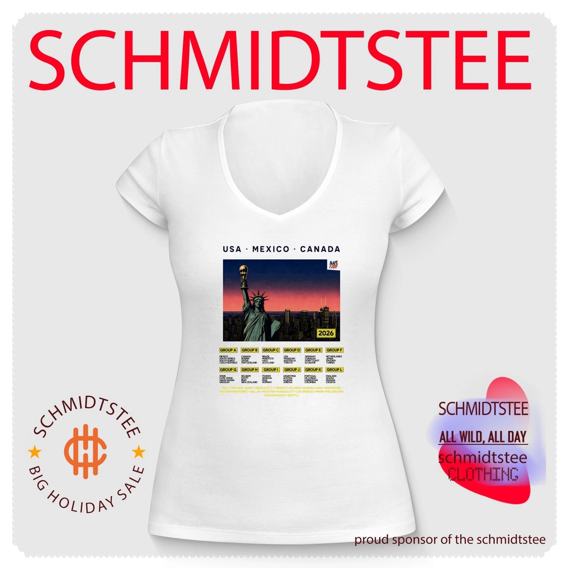 Statue of Liberty 2026 World Cup Retro Poster shirt