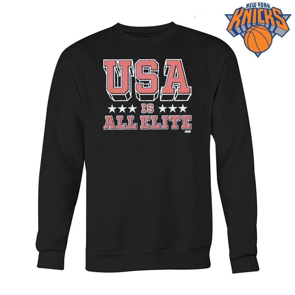 USA Is All Elite AEW Pro Wrestling Patriotic Sports Fan Graphic Shirt