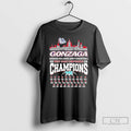 Classic Gonzaga Bulldogs Mens Basketball 2026 West Coast Conference 29x Champions City Skyline T Shirts