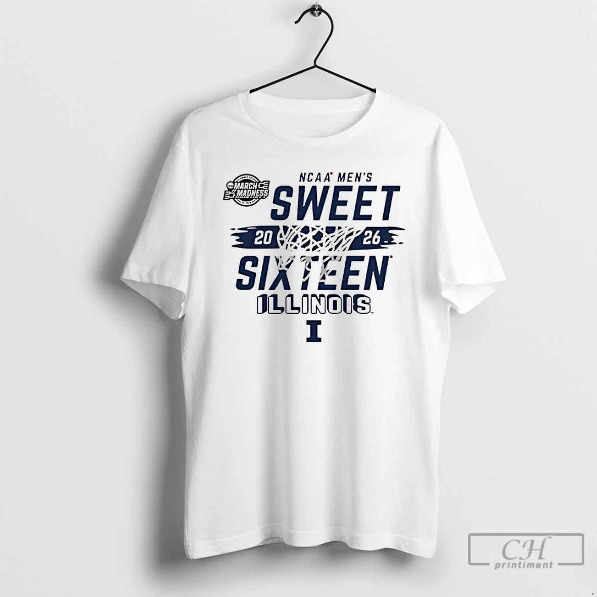 Classic Illinois Fighting Illini 2026 Ncaa March Madness Sweet 16 Bound Net T Shirts Sweater