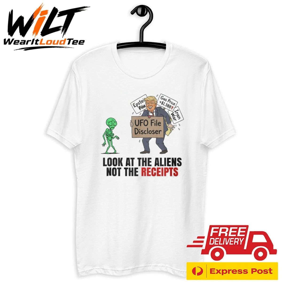 UFO File Discloser Look At The Aliens Not The Receipts Shirt