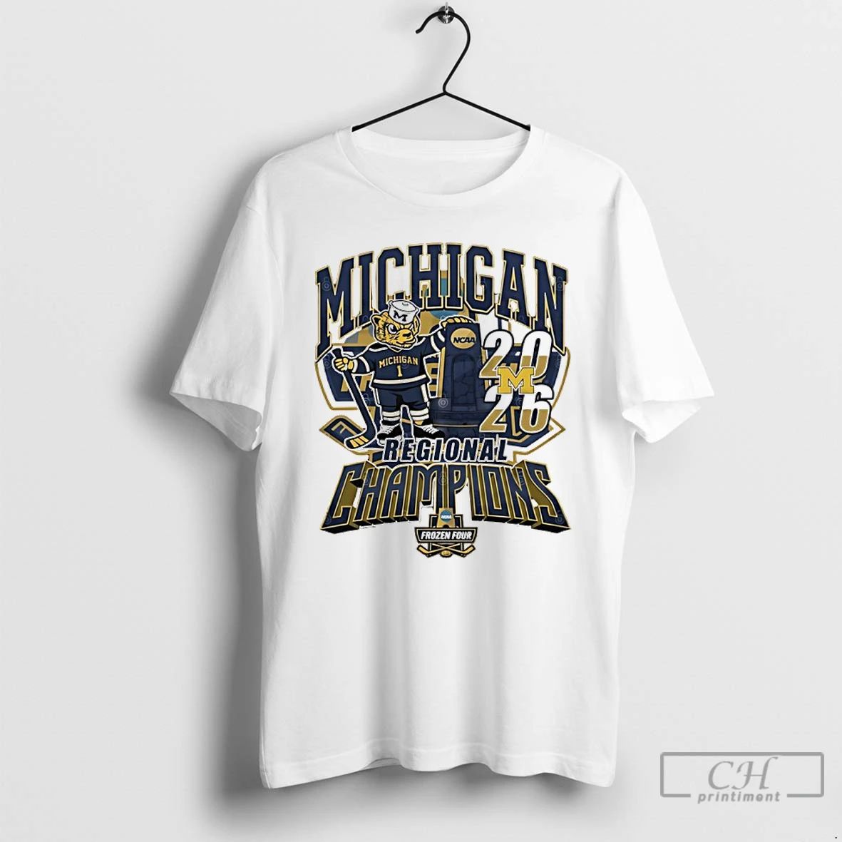 Premium Michigan Wolverines 2026 Ncaa Mens Hockey Regional Champions Mascot Trophy