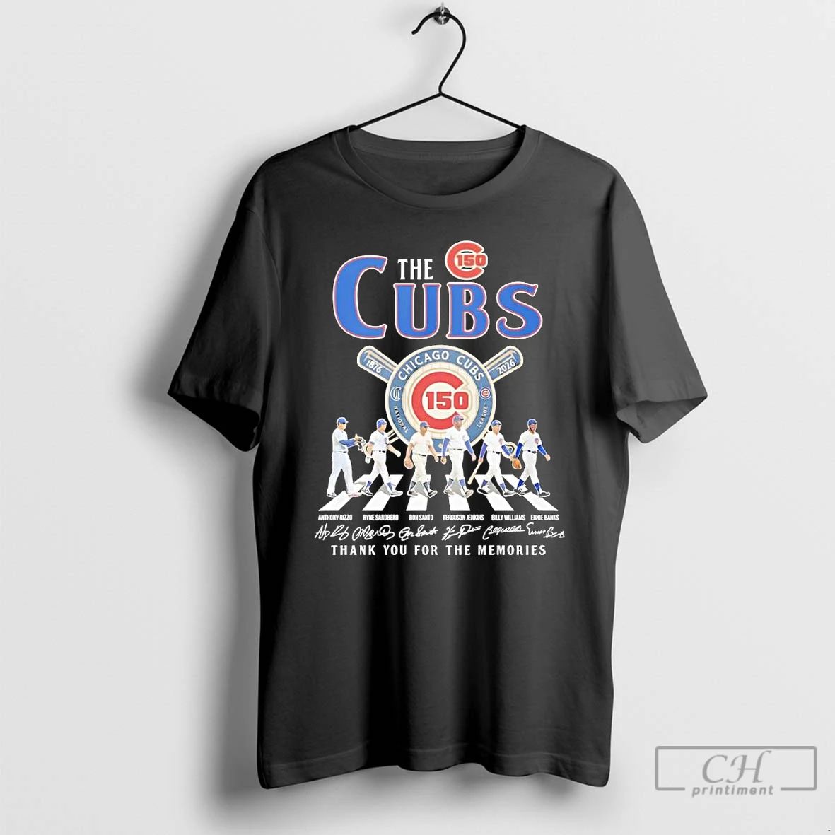 Classic The Chicago Cubs 150th Anniversary Iconic Players Thank You For The Memories T Shirts