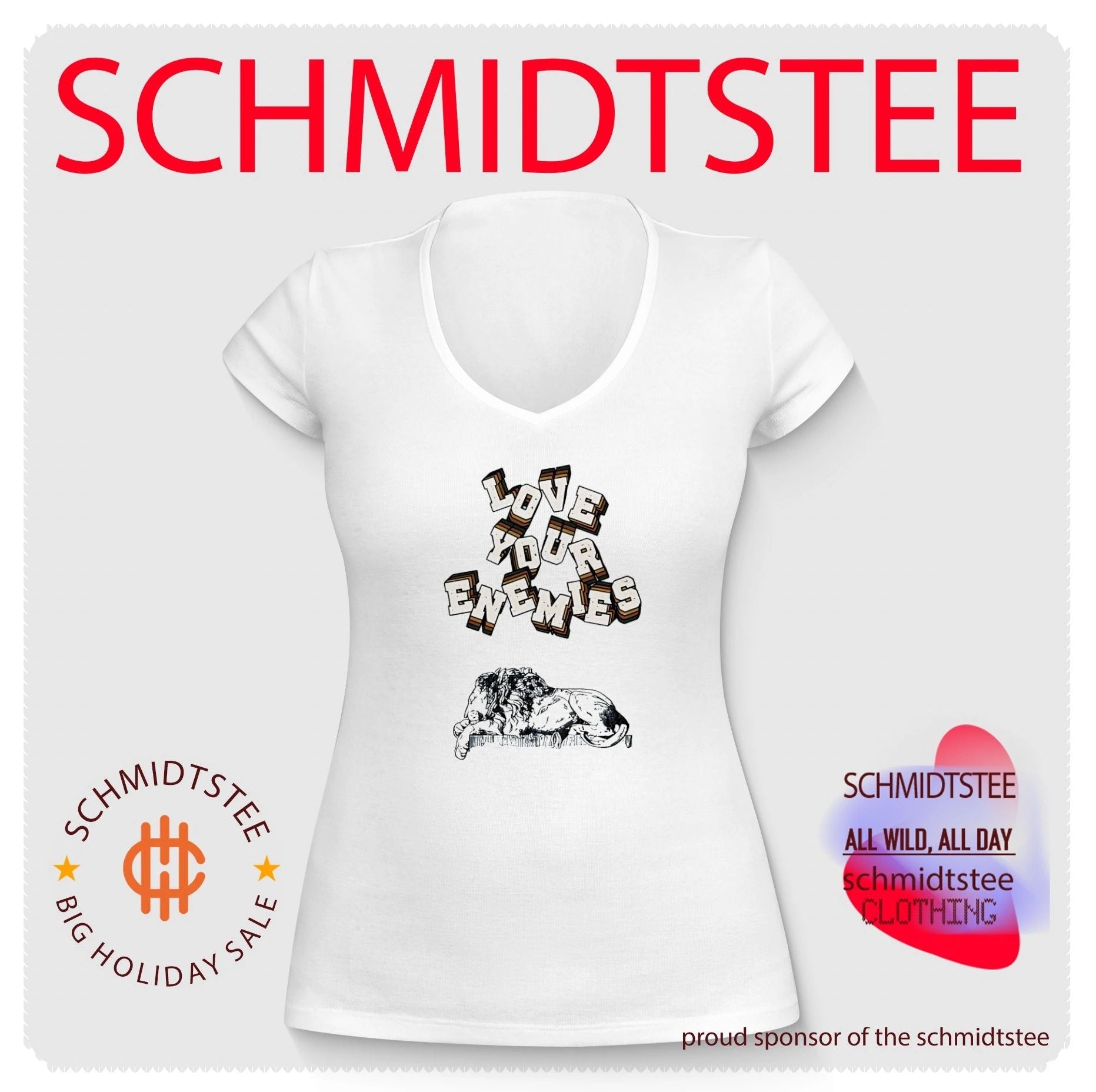 Love your enemies lion illustration shirt