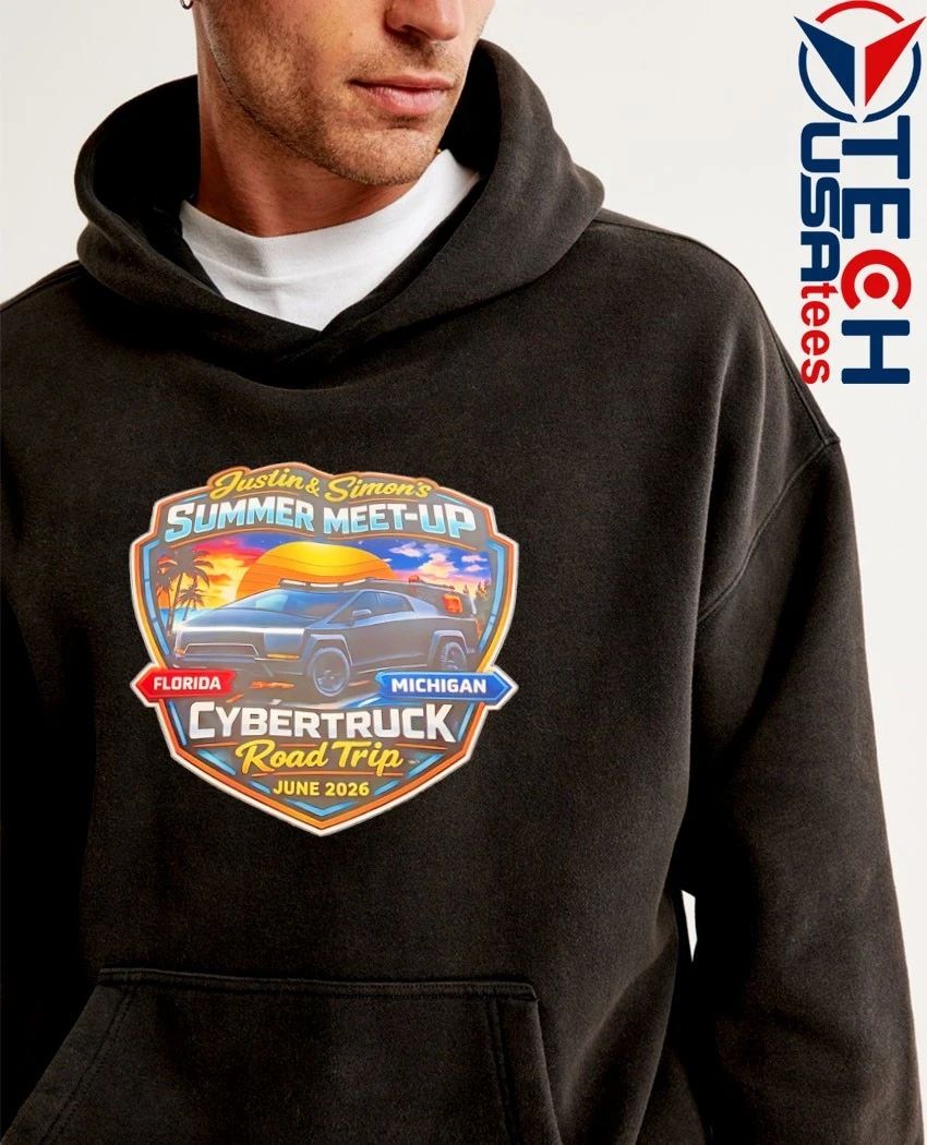 Justin and Simon’s Summer Meet-up Cybertruck Road Trip 2026 shirt