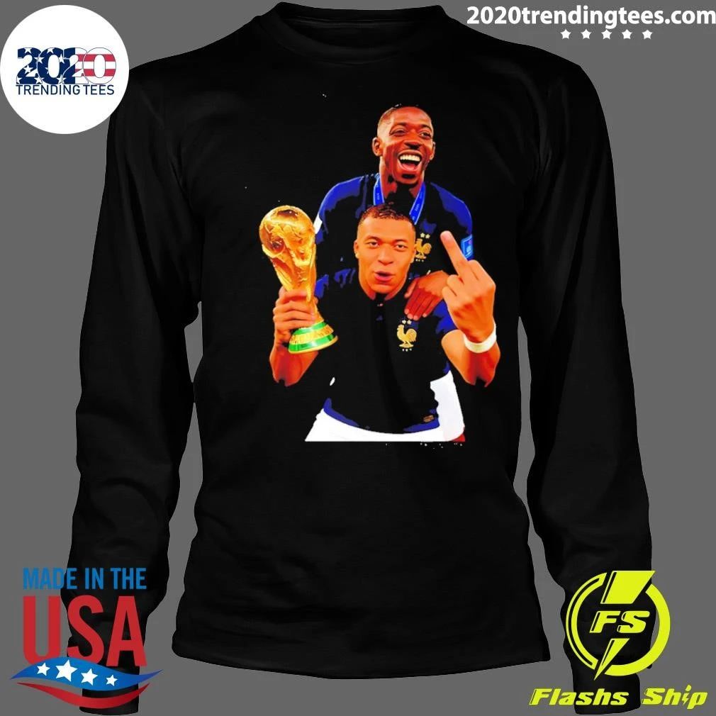 Kylian Mbappe and Ousmane Dembele France National Team Collage Trophy Shirt