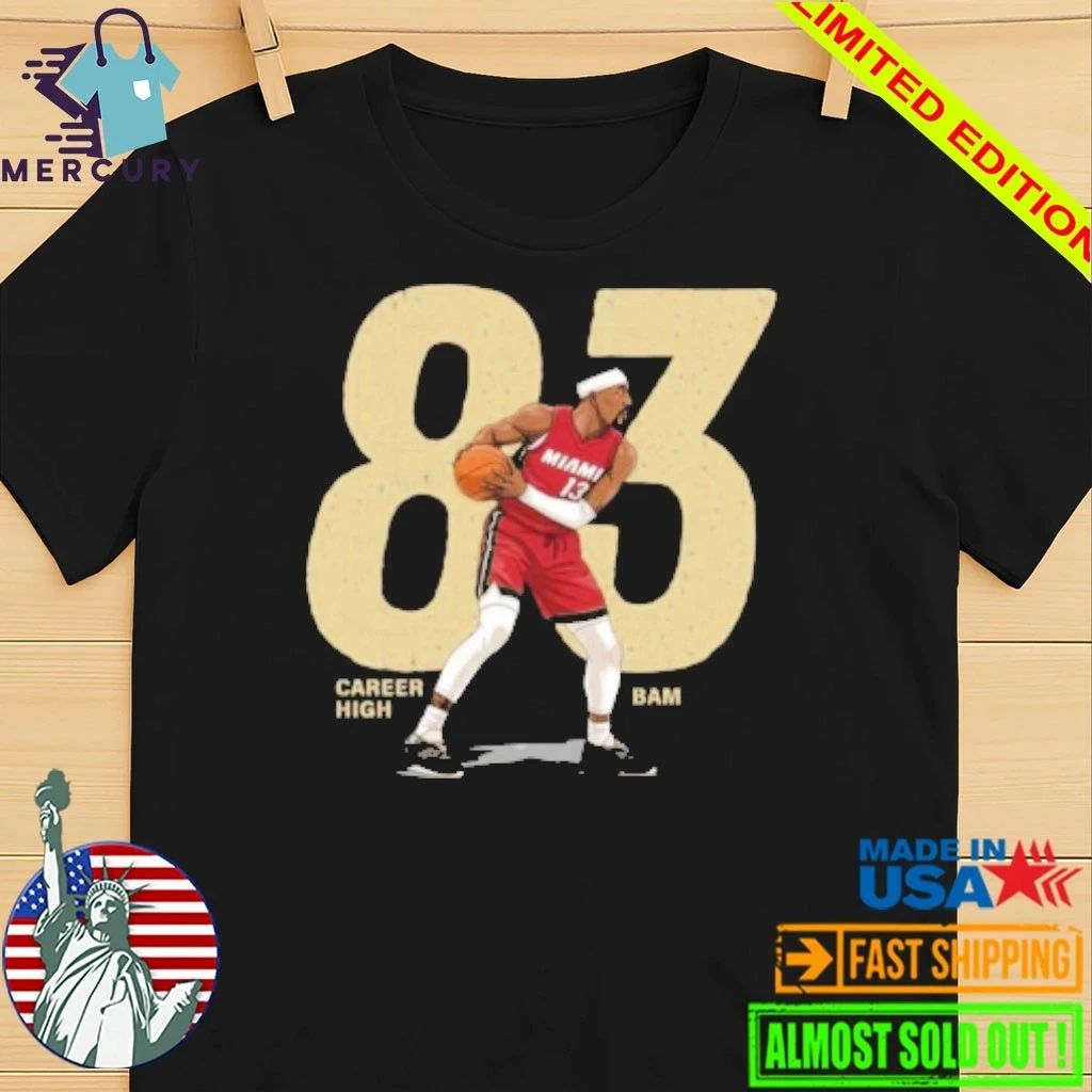 Miami Adebayo #13 Career High 83 for Bam Shirt