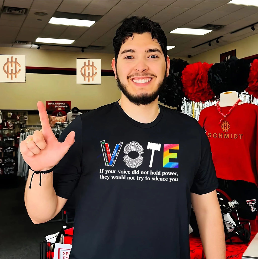 Vote if your voice did not hold power they would not try to silence you shirt