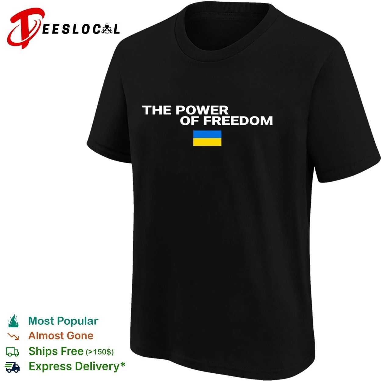 The Power of Freedom Ukraine Ukrainian Flag T-shirt