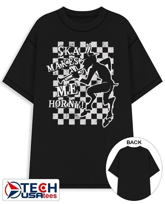 Ska makes me horny checkered shirt