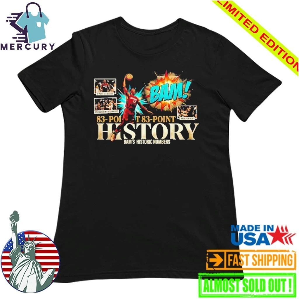 Miami Heat Bam Adebayo 83-Point History 2026 Shirt