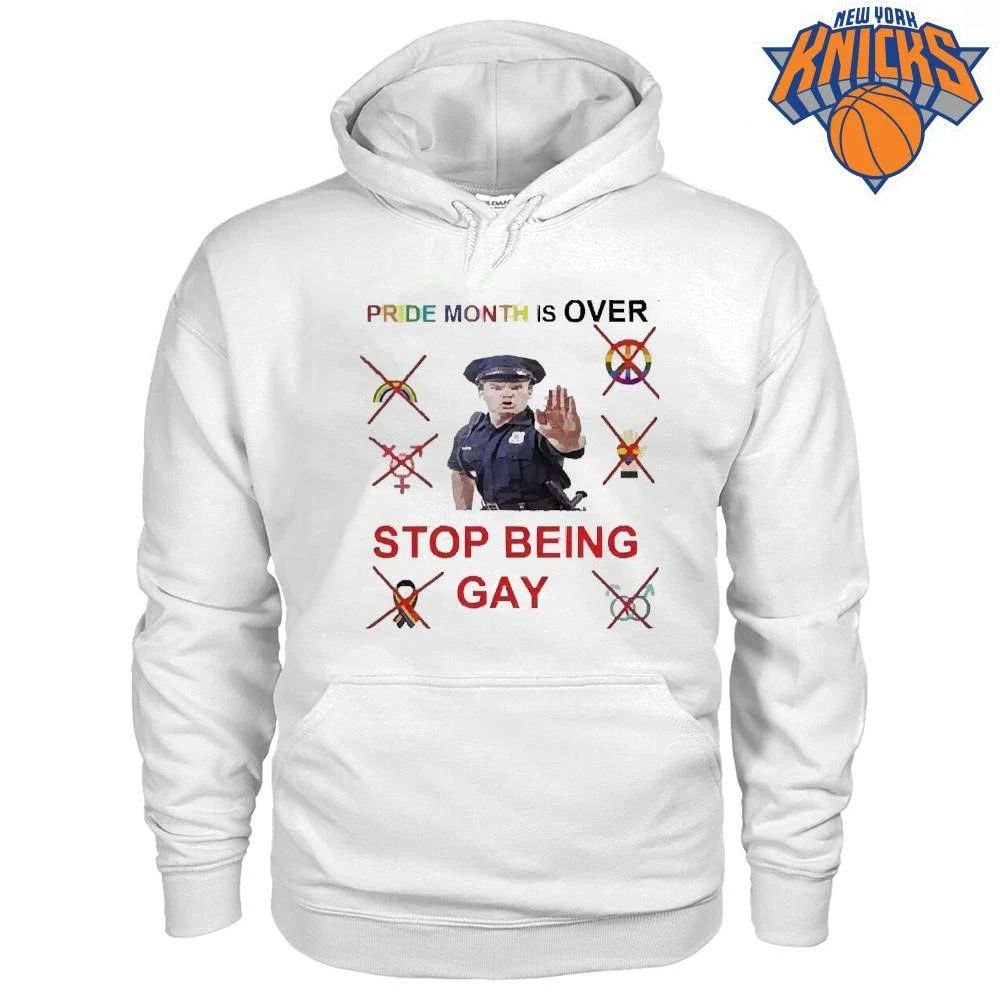 Pride Month Is Over Police Officer Stop Being Gay Meme Shirt
