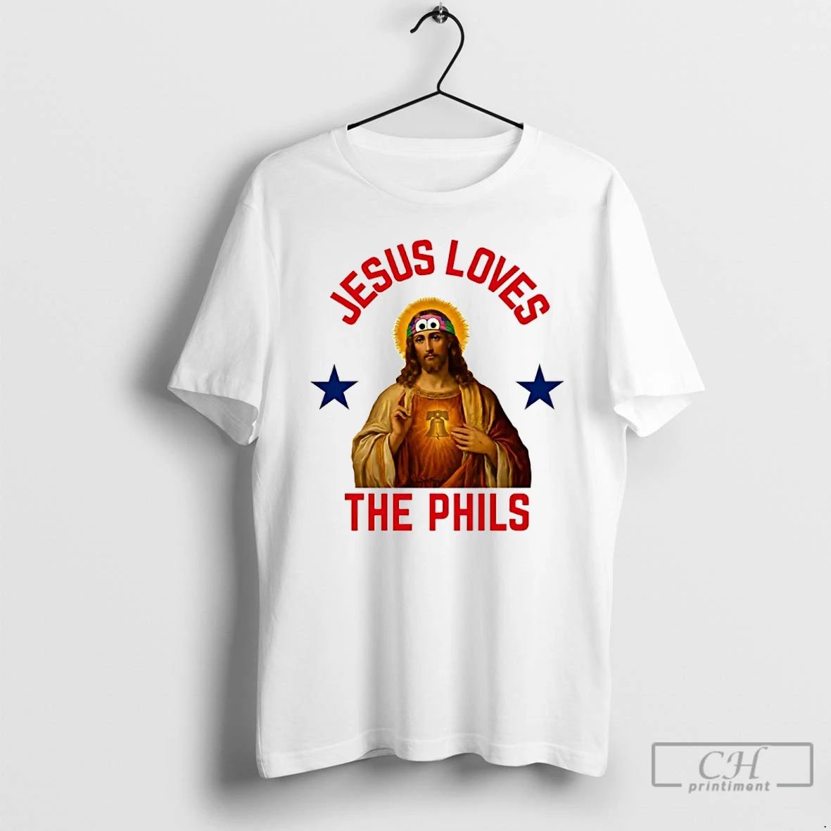 Classic Jesus Loves The Phils Heart Bell Philadelphia Phillies