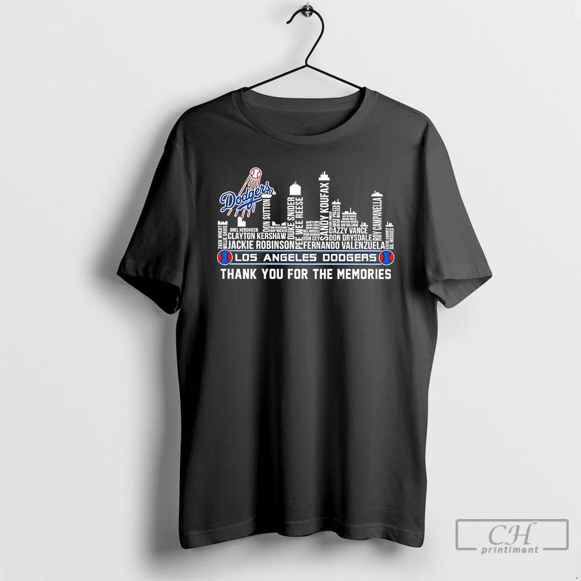 Classic Skyline City X Los Angeles Dodgers Thank You For The Memories T Shirts Sweater