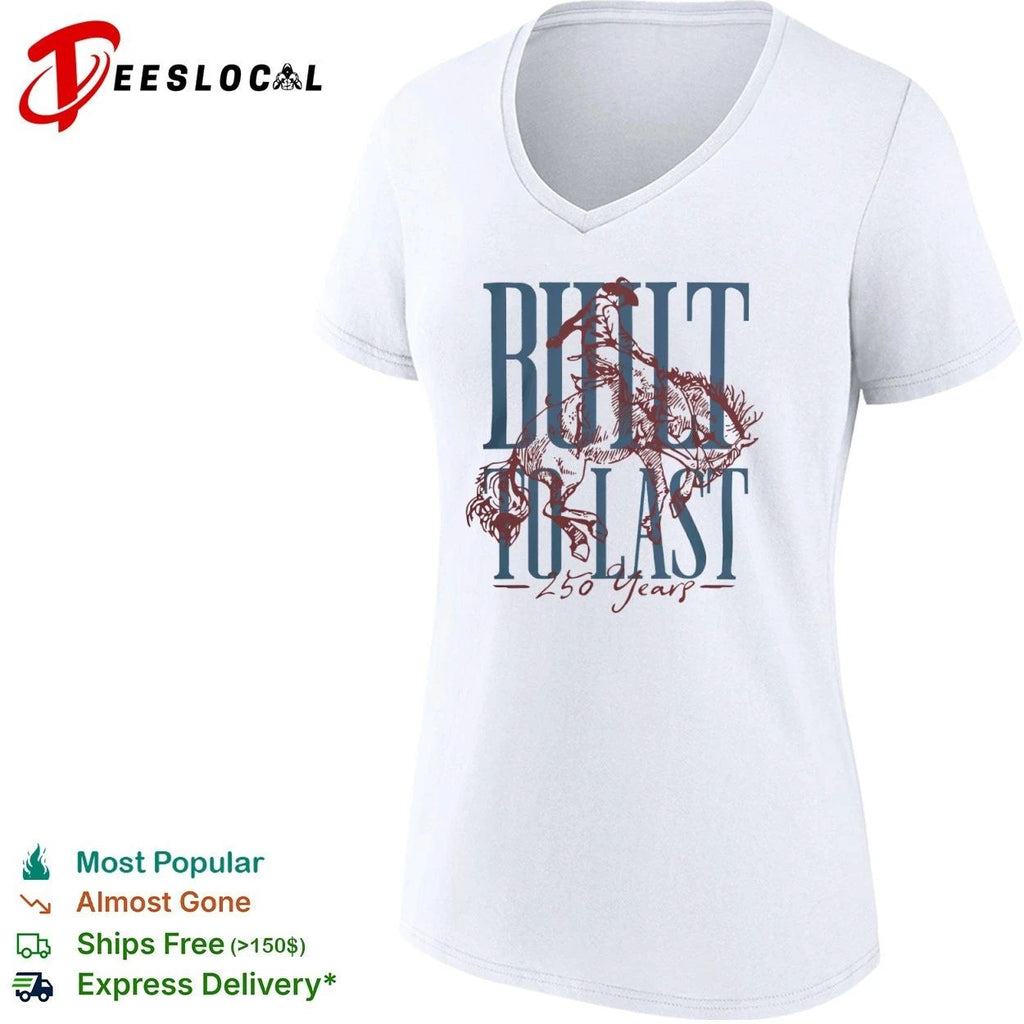 Built to Last 250 Years Patriotic cowboy T-shirt