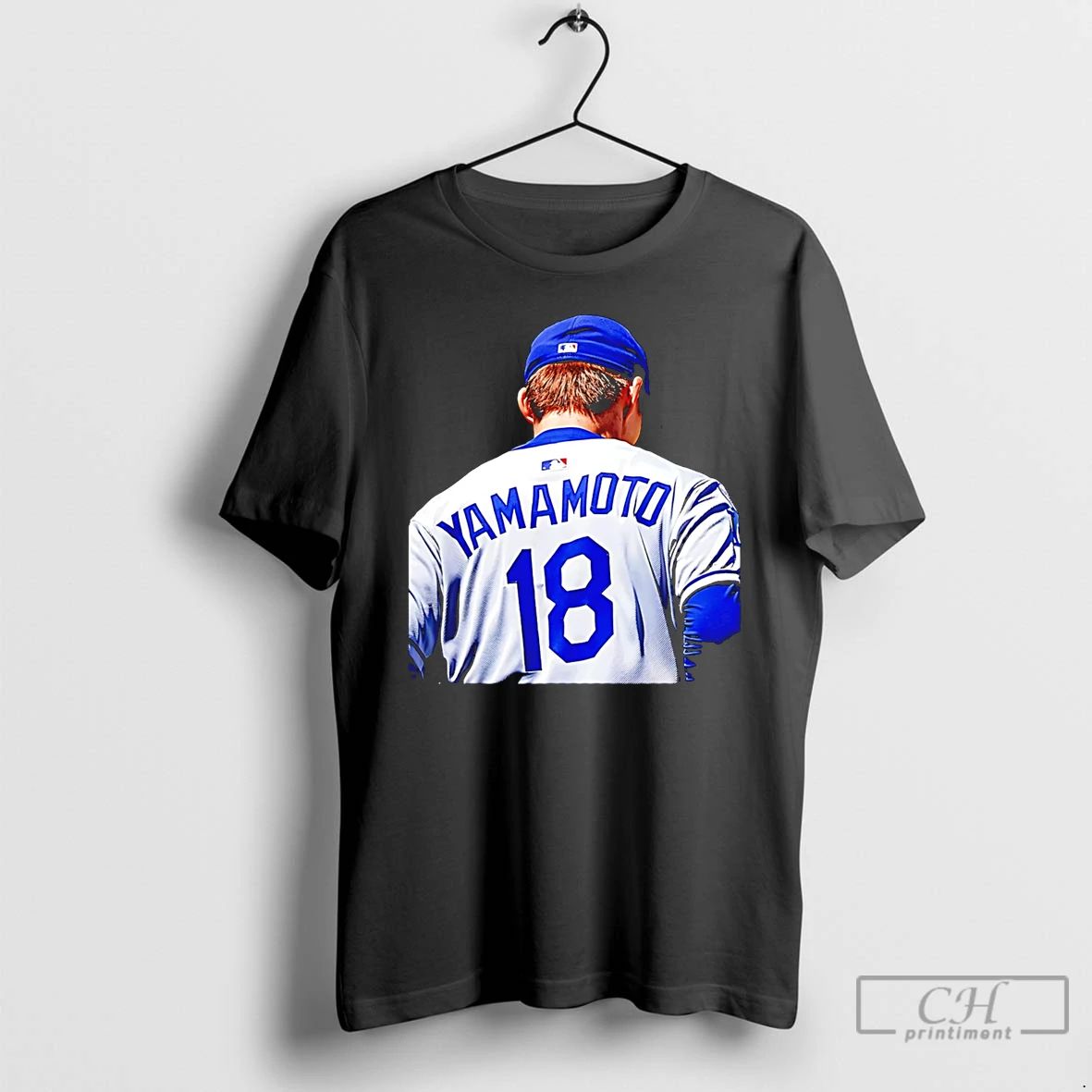 Classic Yoshinobu Yamamoto Los Angeles Dodgers Behind Graphic