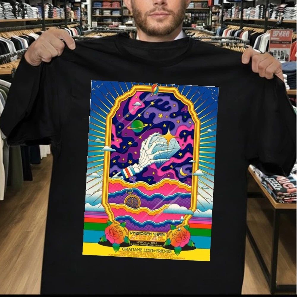 Phil Lesh Tribute Concert Poster – Unbroken Chain March 15 2026 Grahame Lesh & Friends Psychedelic Shirt