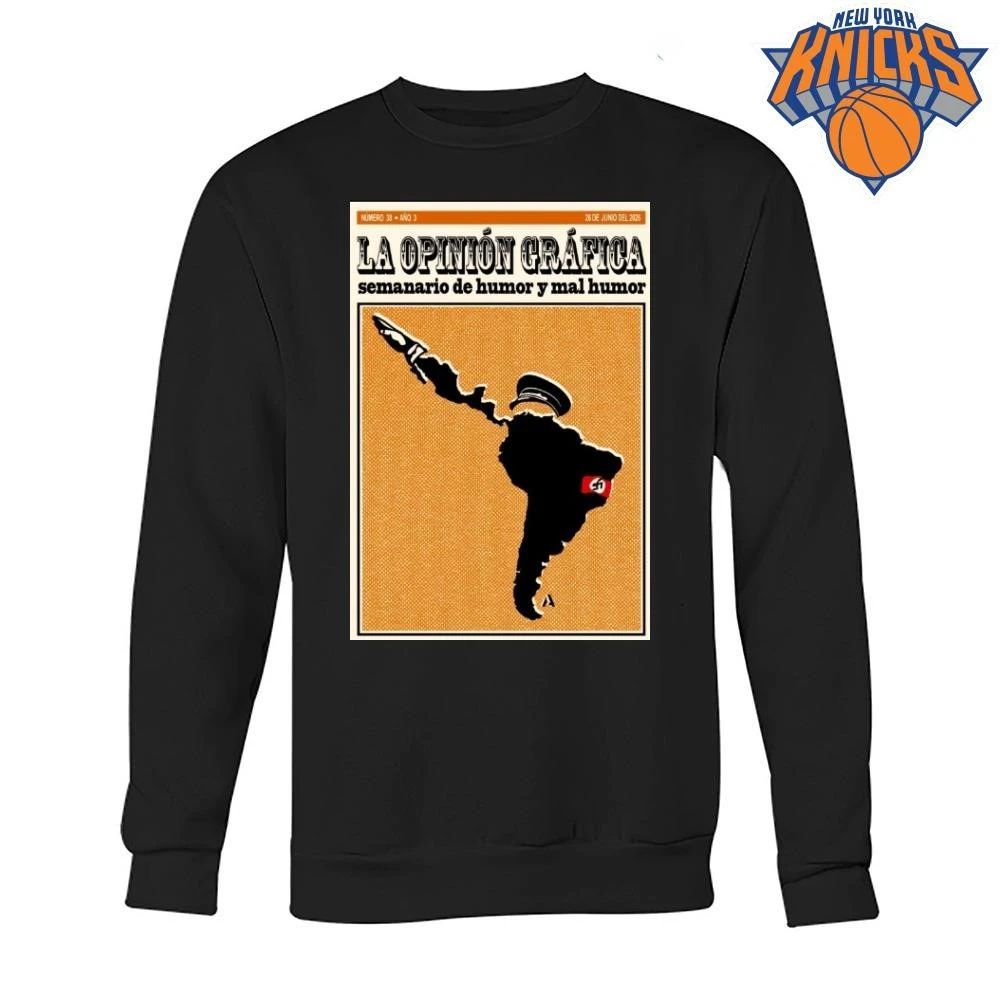 La Opinion Grafica South America Map Nazi Salute Satire Vintage Shirt