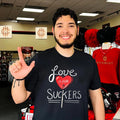 Love is for suckers heart shaped lollipop shirt