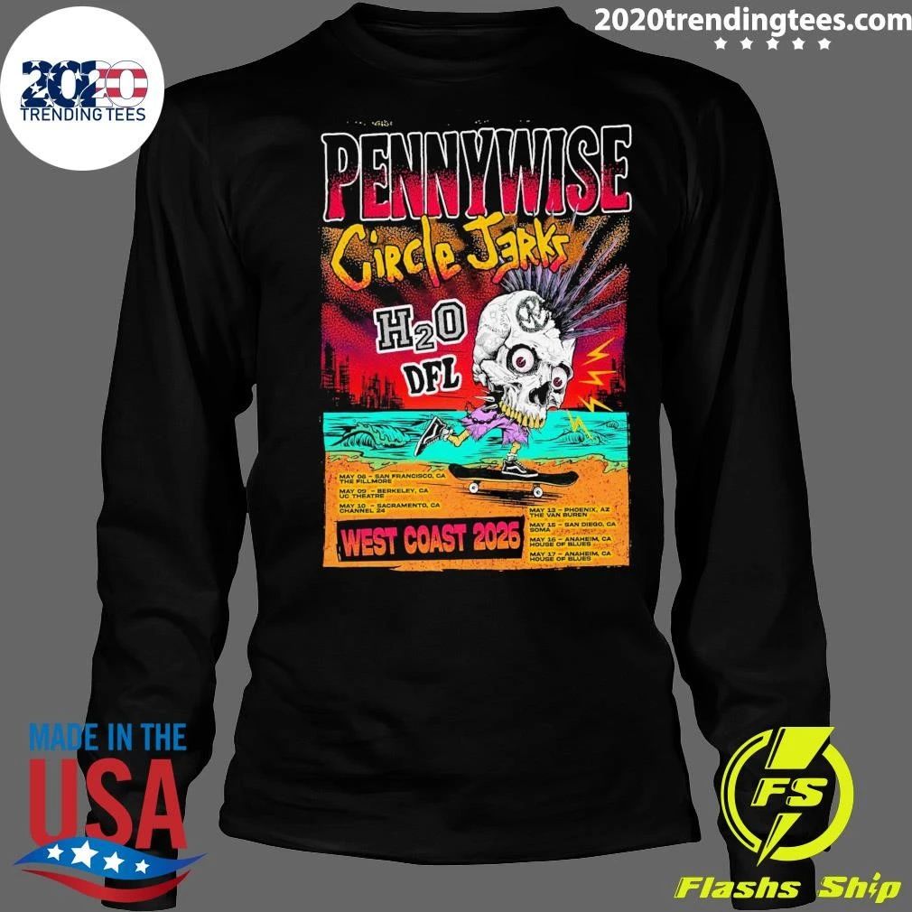 Circle Jerks With Pennywise West Coast 2026 Tour Shirt