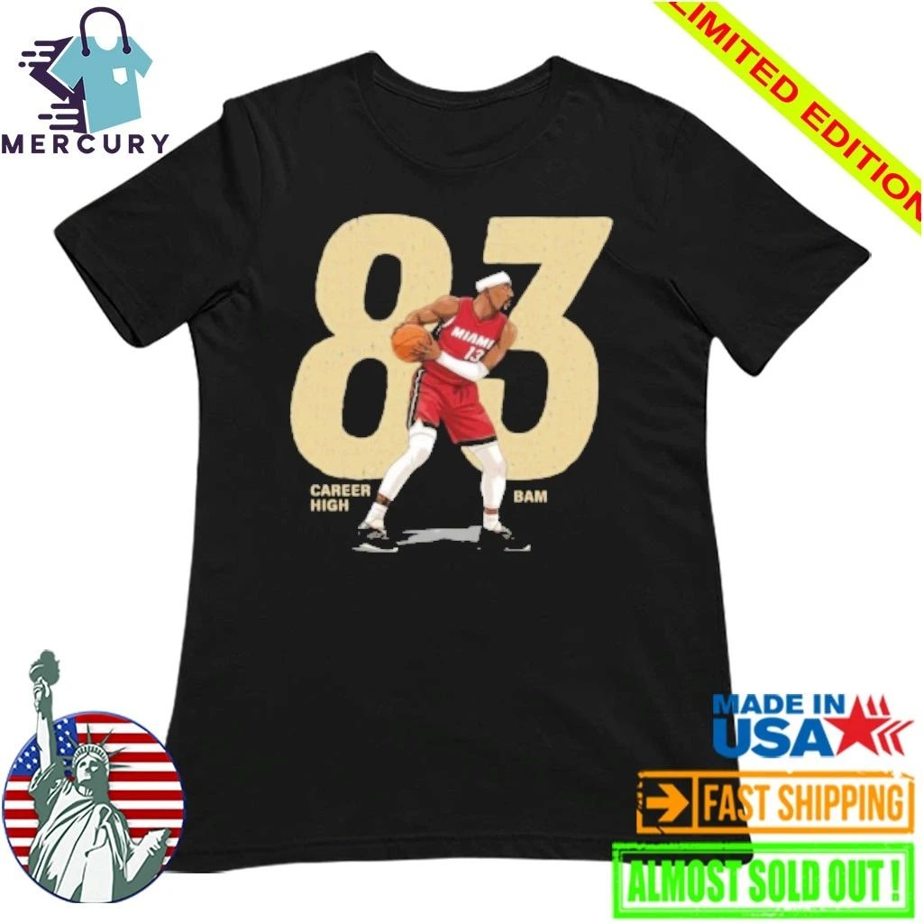 Miami Adebayo #13 Career High 83 for Bam Shirt