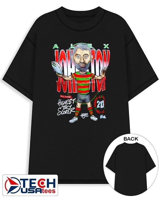 South Sydney Rabbitohs Alex Johnston Record Breaker shirt