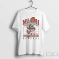 Classic Miami Redhawk Basketball Swoop Mascot Cartoon