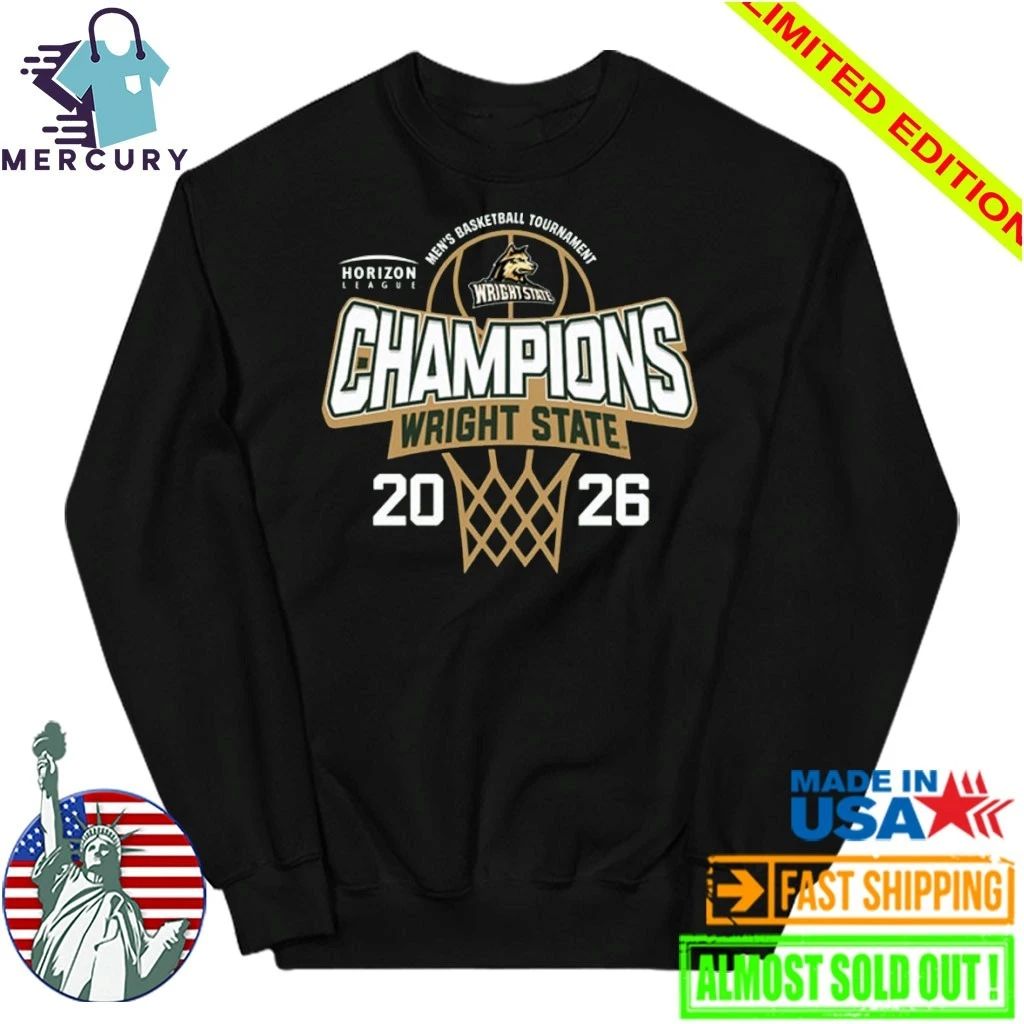 Wright State Raiders 2026 Horizon League Men’s Basketball Tournament Champions Shirt