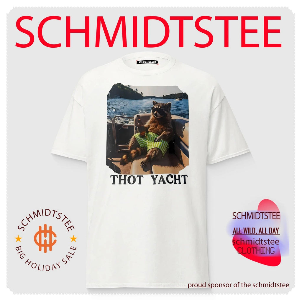 Raccoon relaxing on boat Thot Yacht shirt