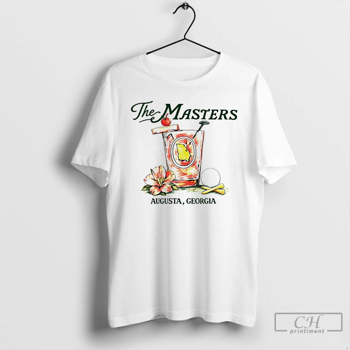 Premium Augusta Georgia Masters Golf Azalea Floral Graphic