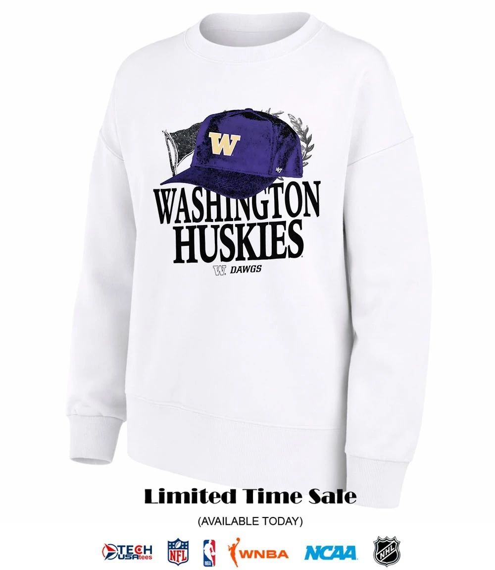 Washington Huskies in the paper hat shirt
